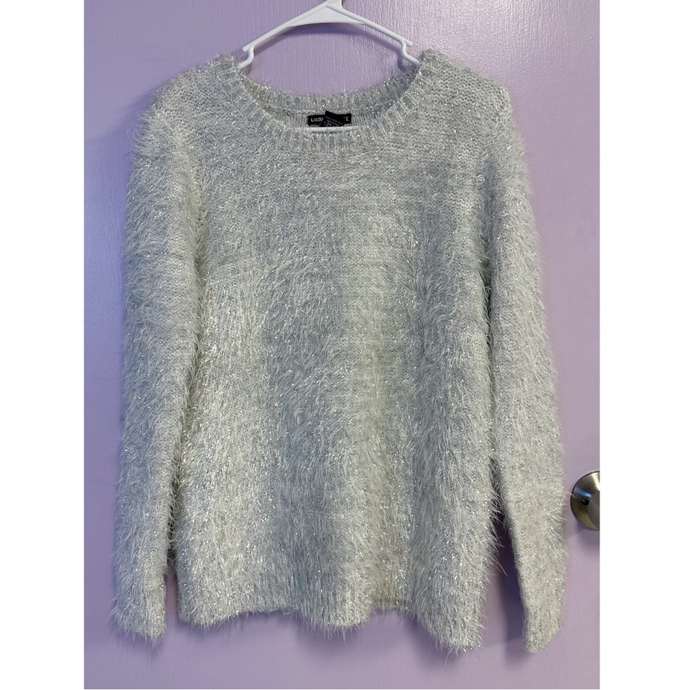 Lauren Michelle Women’s Fuzzy Knit Pullover Sweater